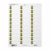 Gele bloem etiket (Full Sheet)