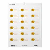 Gele Bloem Etiket (Full Sheet)