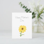 Gele bloem feestdagenkaart (Staand voorkant)