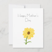 Gele bloem feestdagenkaart (Voorkant)