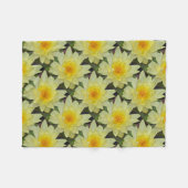 Gele bloem fleece deken (Voorkant (Horizontaal))