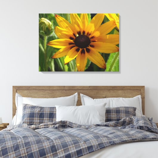Gele Bloem Foto Acryl Wandkunst Canvas Afdruk (Insitu (Slaapkamer))