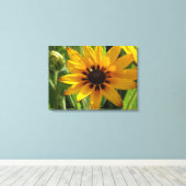 Gele Bloem Foto Acryl Wandkunst Canvas Afdruk (Insitu (Houten vloer))
