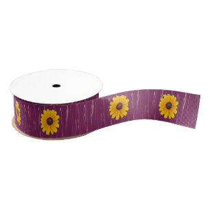 Gele bloem foto Grosgrain lint