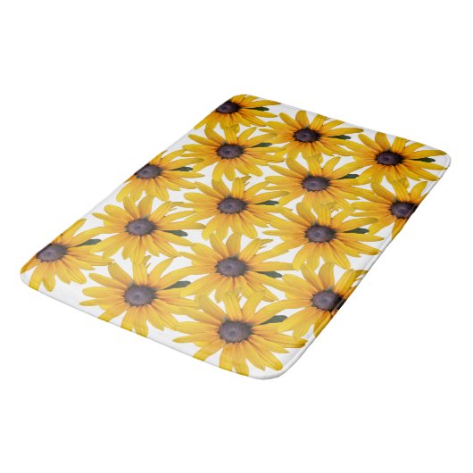Gele Bloem Foto Leuke Badmat (Gekanteld)