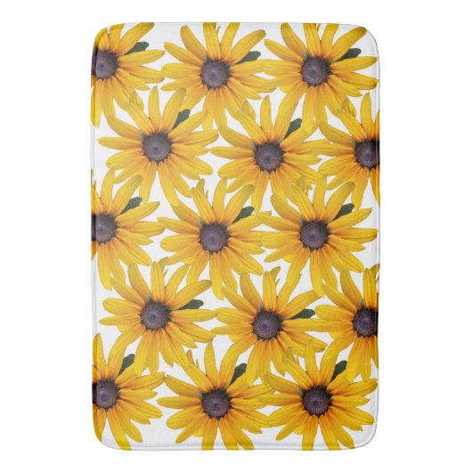 Gele Bloem Foto Leuke Badmat (Voorkant Verticaal)