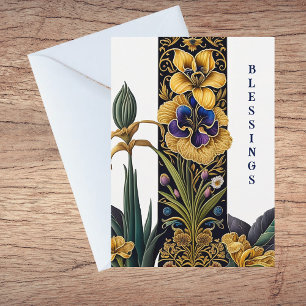 gele bloem gefeliciteerd kaart