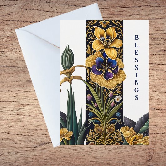 gele bloem gefeliciteerd kaart