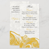 gele bloem Gepersonaliseerde Menu kaarten (Voorkant / Achterkant)