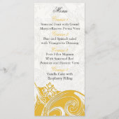 gele bloem Gepersonaliseerde Menu kaarten (Voorkant)