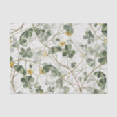 Gele bloem groene klaver ontkoppeling tissuepapier (Voorkant)