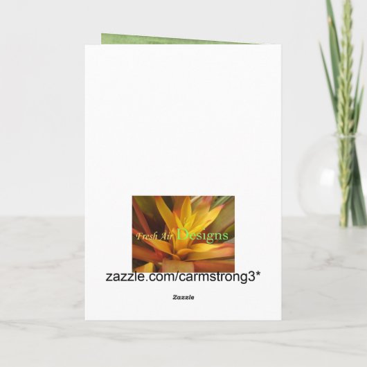 Gele bloem Happy Birthday kaart (Achterkant)