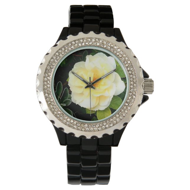 Gele bloem horloge (Voorkant)