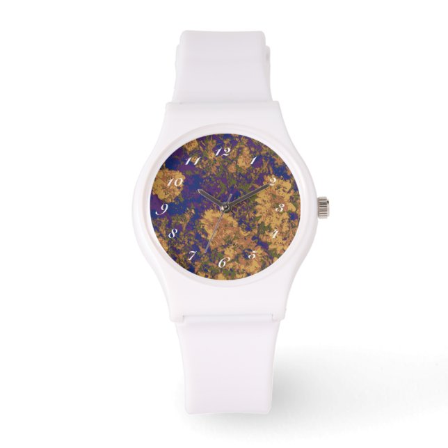 Gele bloem horloge (Voorkant)