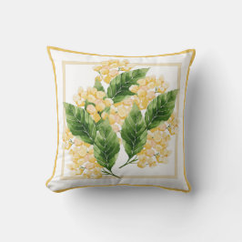 Gele bloem in lijst kussen