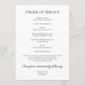 Gele bloem in vaas begrafenis herdenkingsdienst programmakaart (Achterkant)