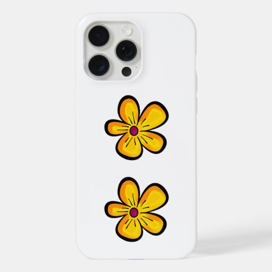 Gele Bloem iPhone Hoesje (Achterkant)