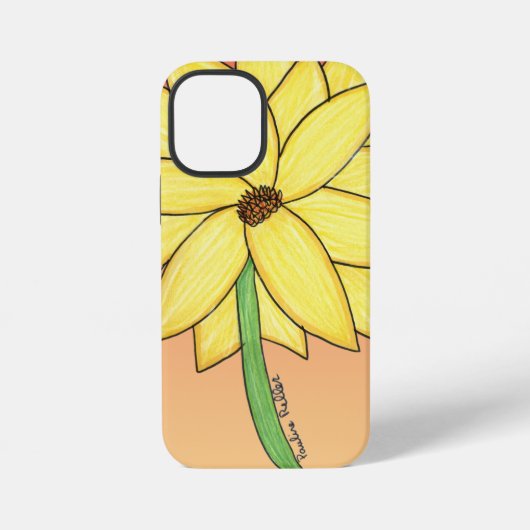 Gele Bloem iPhone Hoesje (Achterkant)