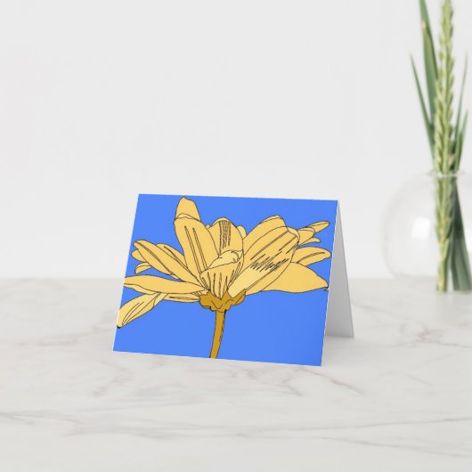 Gele bloem kaart (Voorkant)