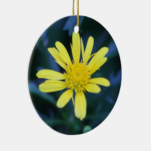 gele bloem keramisch ornament (Rechts)