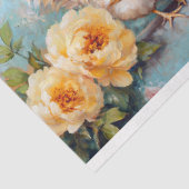 Gele Bloem Kip Collage Decoupage Tissuepapier (Detail)