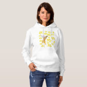 Gele Bloem Kolibrie Hoodie (Voorkant volledig)