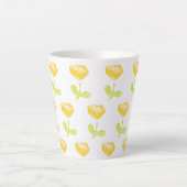 Gele Bloem Latte Mok (Voorkant)