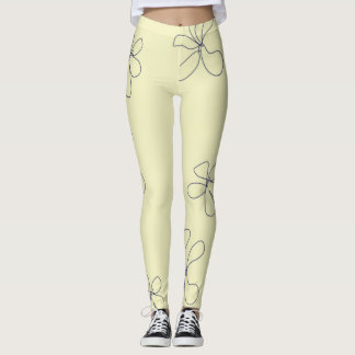 gele bloem leggingen leggings