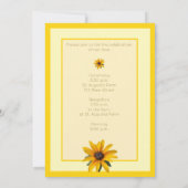 Gele Bloem Lente Zomer Eenvoudige Bruiloft Kaart (Achterkant)