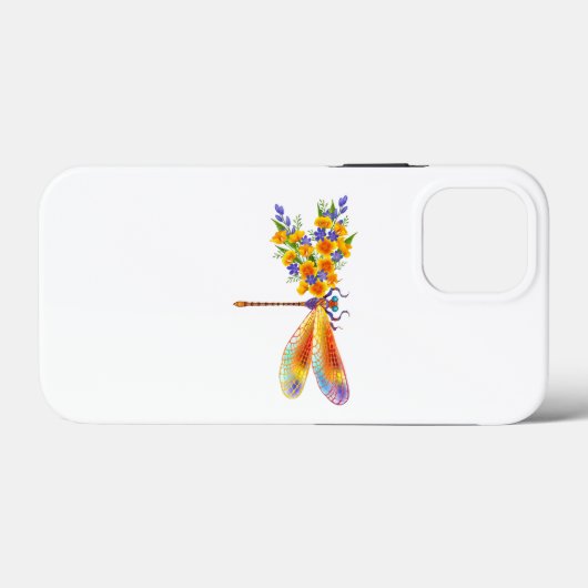 Gele Bloem Libel Case-Mate iPhone Case (Achterkant (horizontaal))