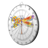 Gele Bloem Libel Dartbord (Voorkant Rechts)