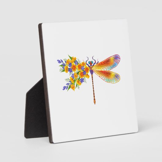 Gele Bloem Libel Fotoplaat (Voorkant)