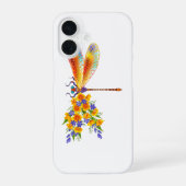 Gele Bloem Libel iPhone 16 Hoesje (Achterkant)