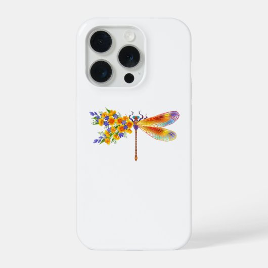 Gele Bloem Libel iPhone Hoesje (Achterkant)