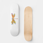 Gele Bloem Libel Persoonlijk Skateboard (Voorkant)
