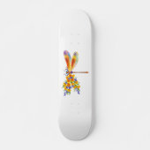 Gele Bloem Libel Persoonlijk Skateboard (Voorkant)