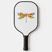 Gele Bloem Libel Pickleball Paddle (Achterkant)