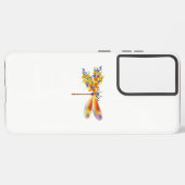 Gele Bloem Libel Samsung Galaxy Hoesje (Linkerkant)