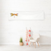 Gele Bloem Libel Spandoek (Insitu)
