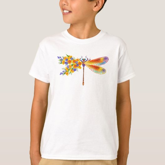Gele Bloem Libel T-shirt (Voorkant)