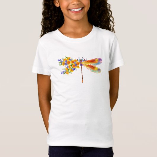 Gele Bloem Libel T-shirt (Voorkant)