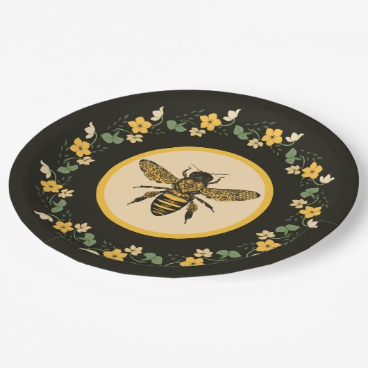  gele bloem Lijst Papieren Bordje (Gekanteld)