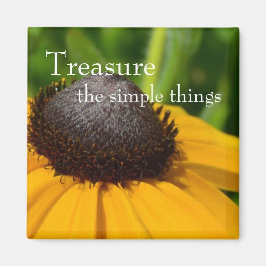 Gele bloem macro magneet (Voorkant)