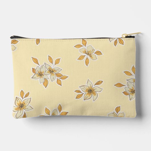 Gele bloem make-up / toilettas etui (Achterkant)