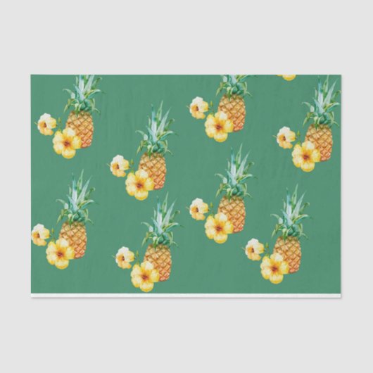 Gele Bloem met Ananas Tissuepapier (Voorkant)