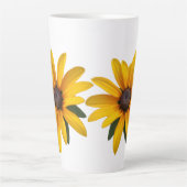 Gele Bloem Moderne Eenvoudige Zwarte Eyed Susan Latte Mok (Voorkant)