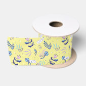 Gele Bloem Motief Lint (Spoel)