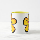 Gele bloem motief mok (Midden)