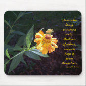 Gele bloem mousepad met James Barrie quote Muismat (Voorkant)