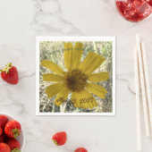 Gele bloem ontwerp servet (Insitu)